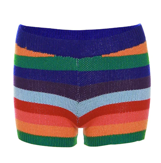 Multi-Color Stitching Tops Tank+Mini Pants
