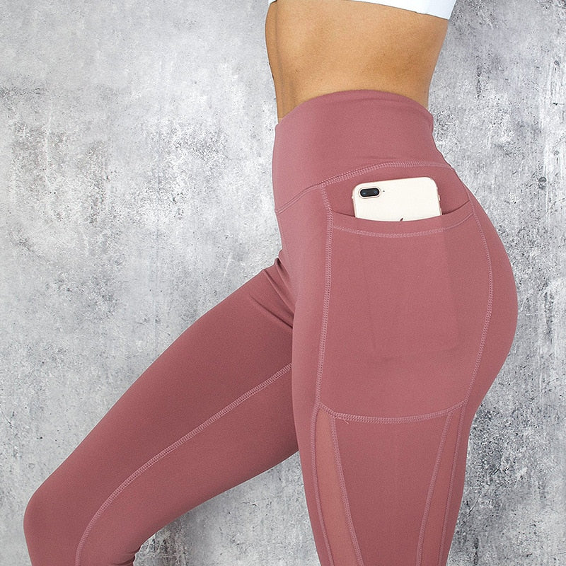 Women Leggings Mujer Pocket Push Up Active Wear
