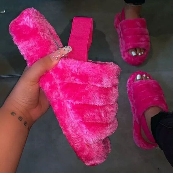Factory Directly Women Spring autumn sponge cake cotton slippers Fashion Wild Outdoor Women's Suede Back Strap Cotton Slippers