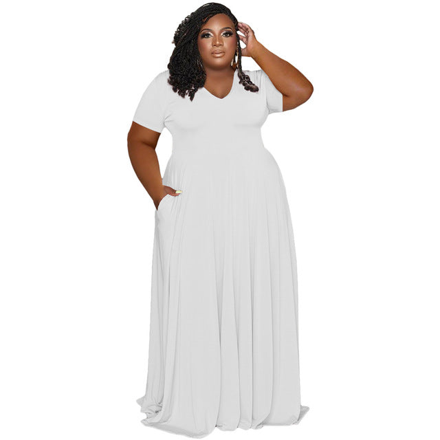 A-Line Long Plus Size Dress