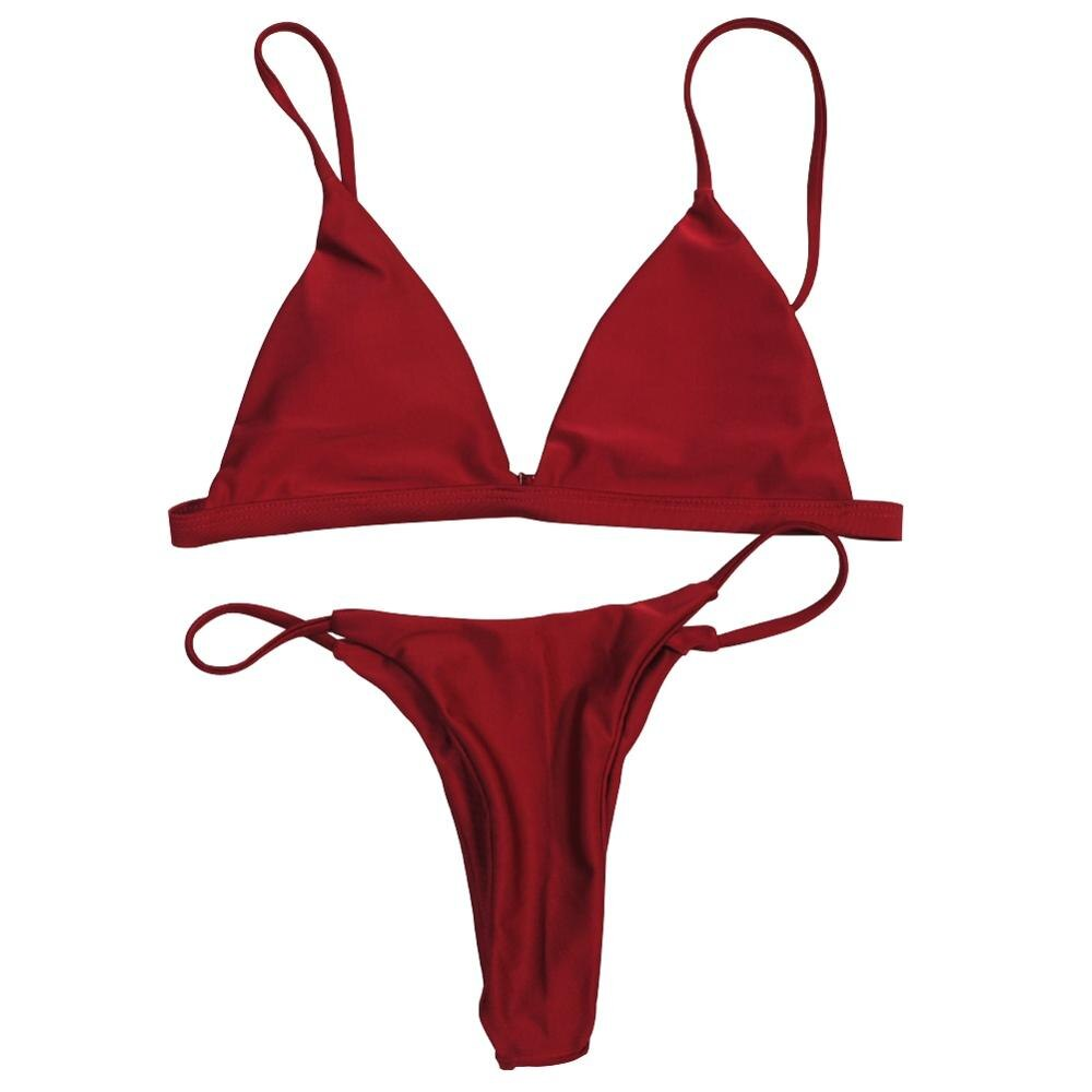 2019 new summer solid bikini set for women