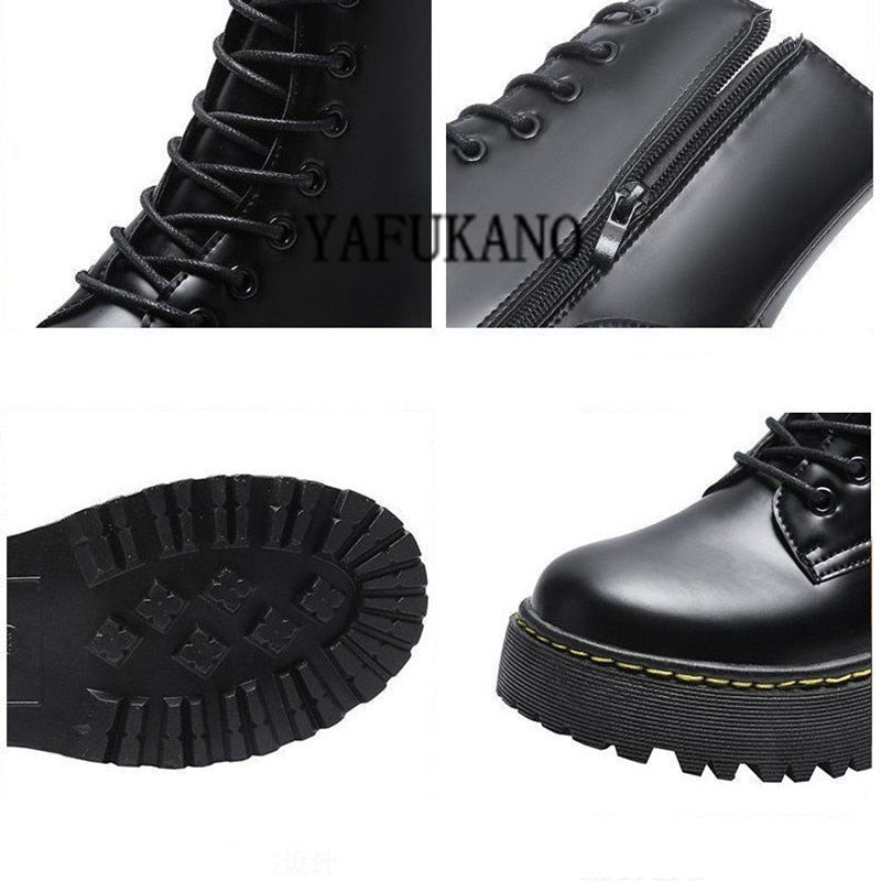 Size 35-40 Chunky Motorcycle Boots For Women Autum