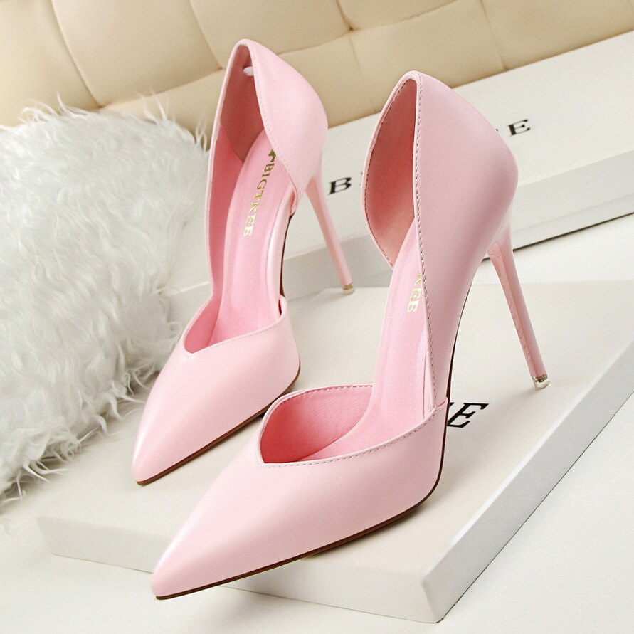 Women pumps 2021 pointed hollow shallow mouth wedding shoes