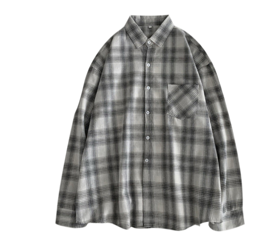 Women Shirt Plaid Female Oversize Blouse