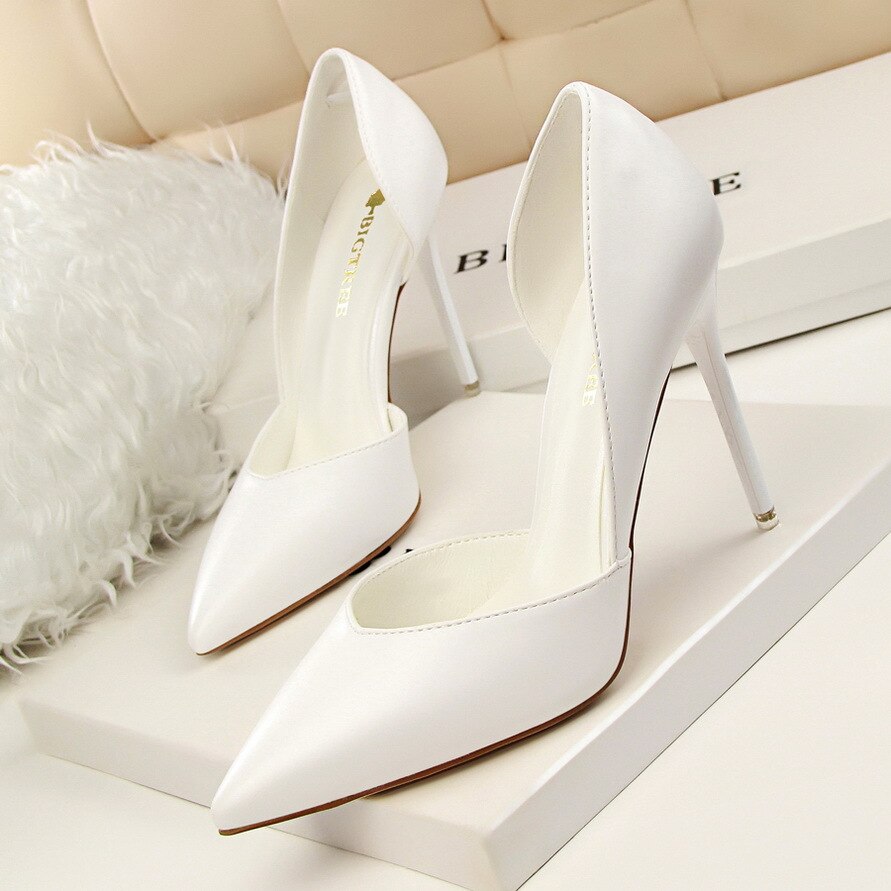 Women pumps 2021 pointed hollow shallow mouth wedding shoes