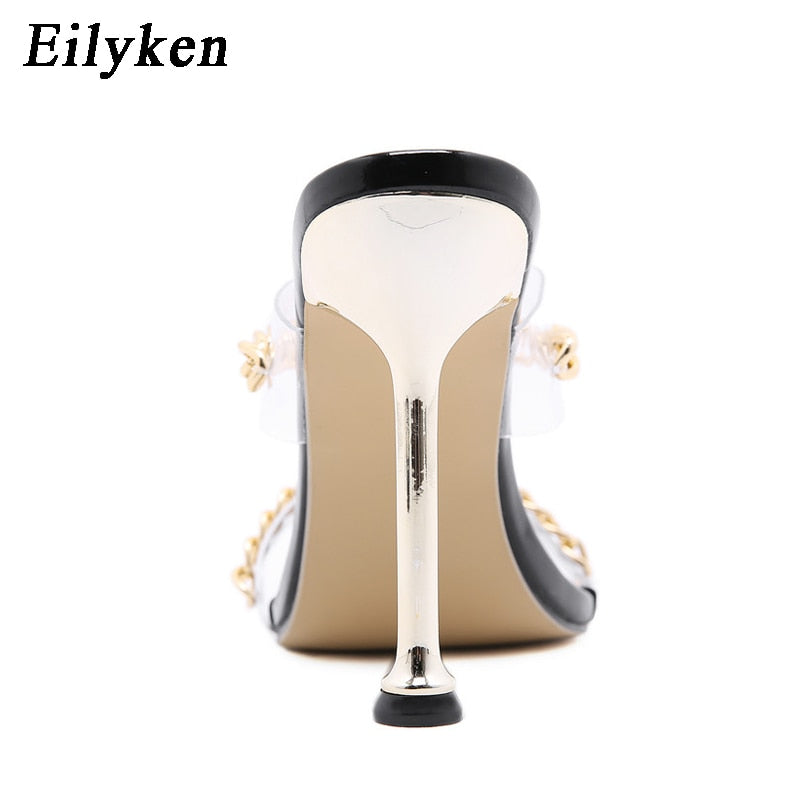 High Heel Slippers Summer Fashion Chain Design