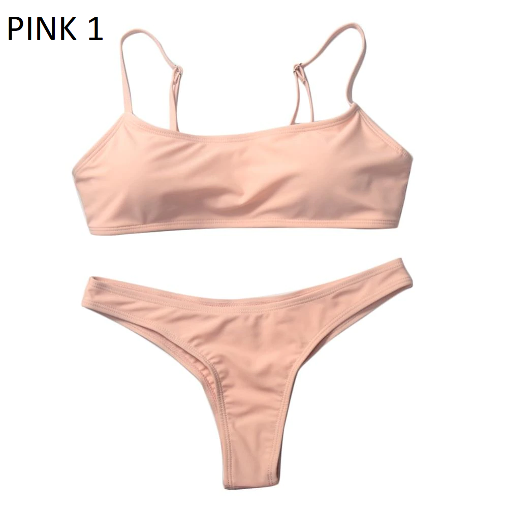 2019 new summer solid bikini set for women