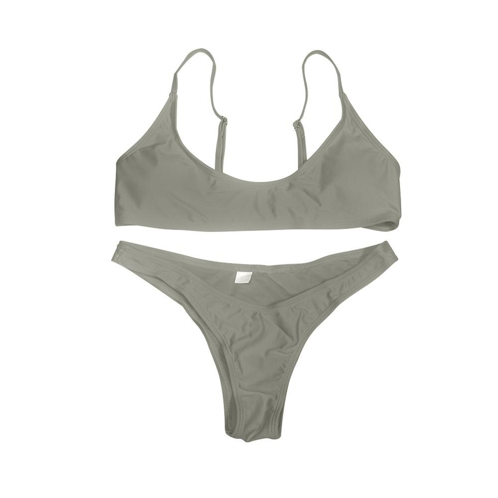 2019 new summer solid bikini set for women