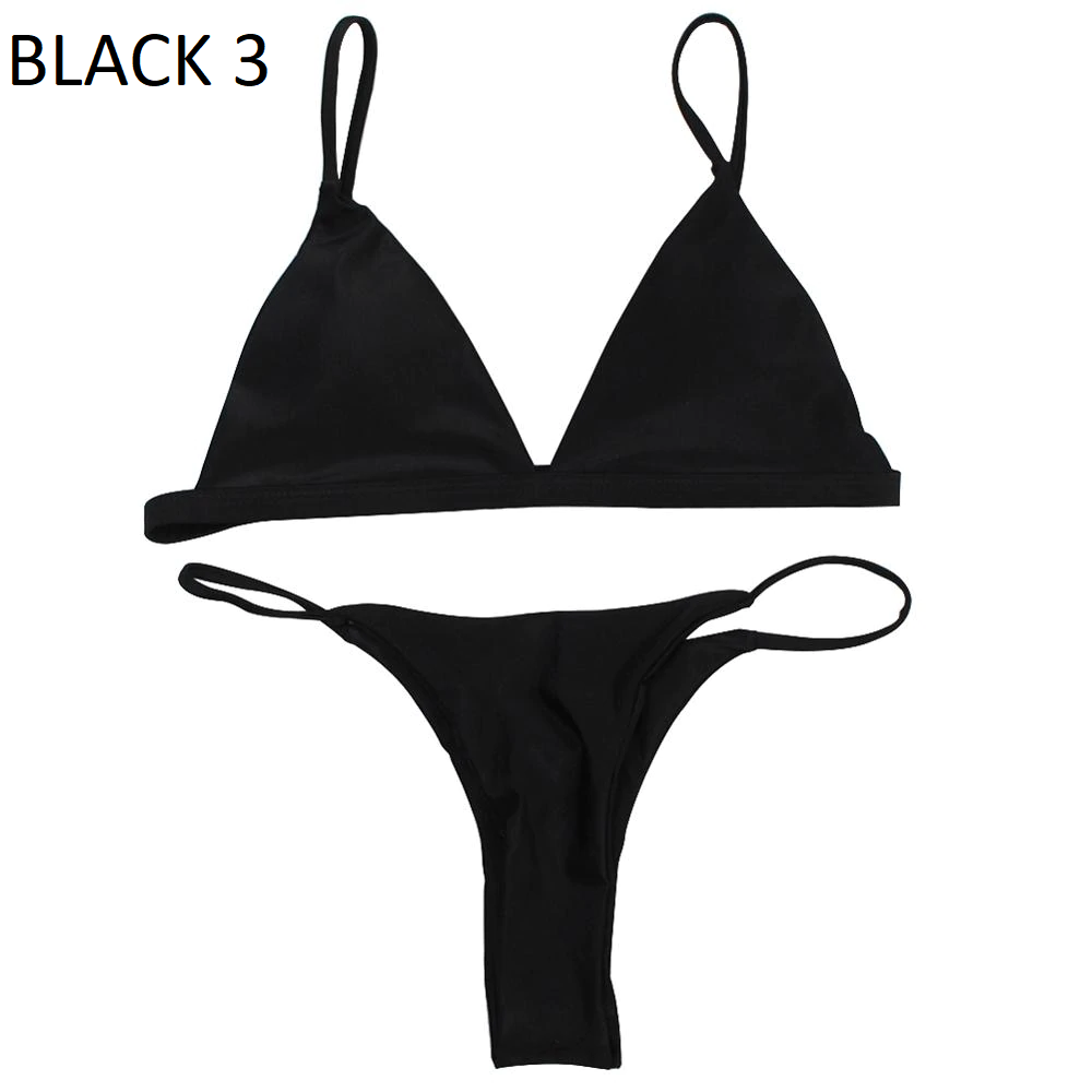 2019 new summer solid bikini set for women