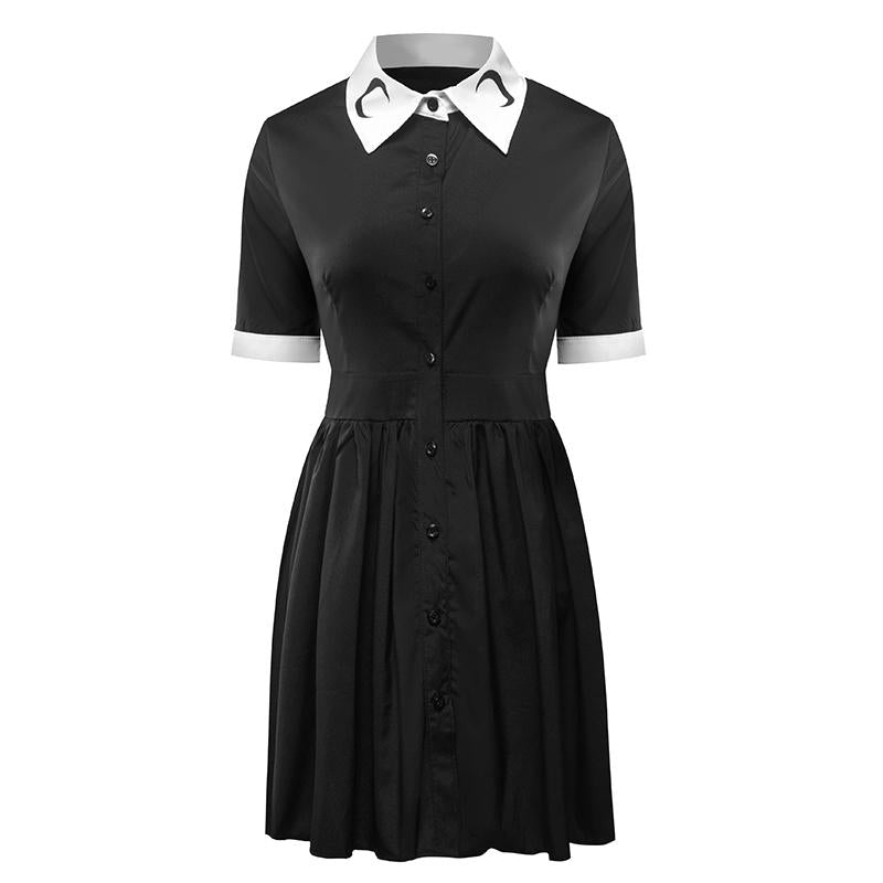 Women Moon Short Sleeve Dress