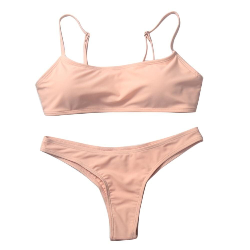 2019 new summer solid bikini set for women