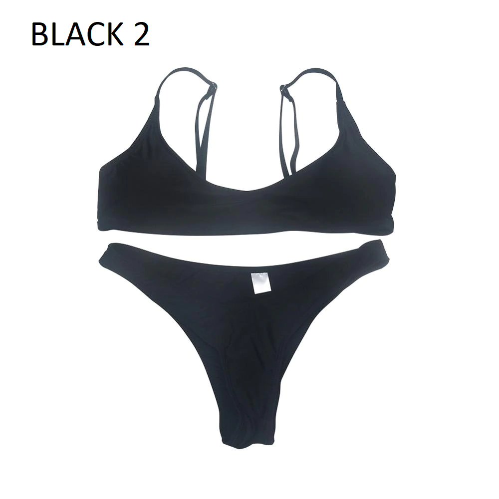 2019 new summer solid bikini set for women