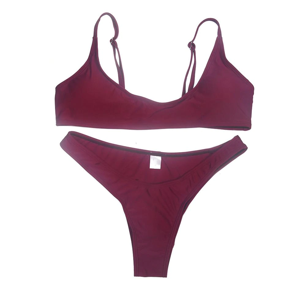 2019 new summer solid bikini set for women