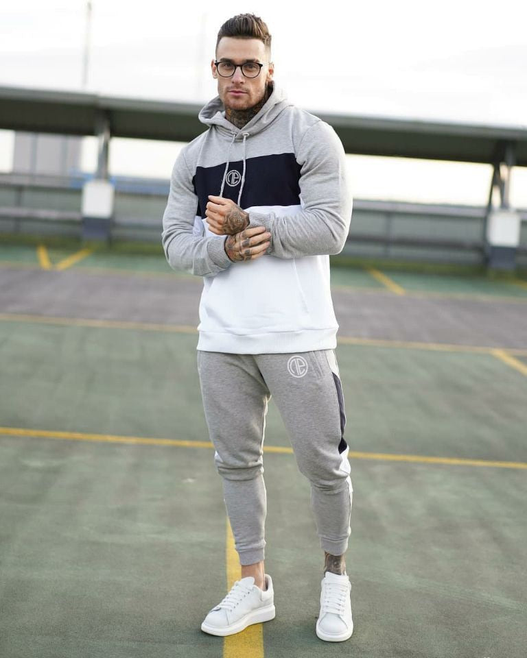 Mens Tracksuits 2020 Cotton Casual Hoodie Set Autumn Male Sweatshirt Clothes For Men