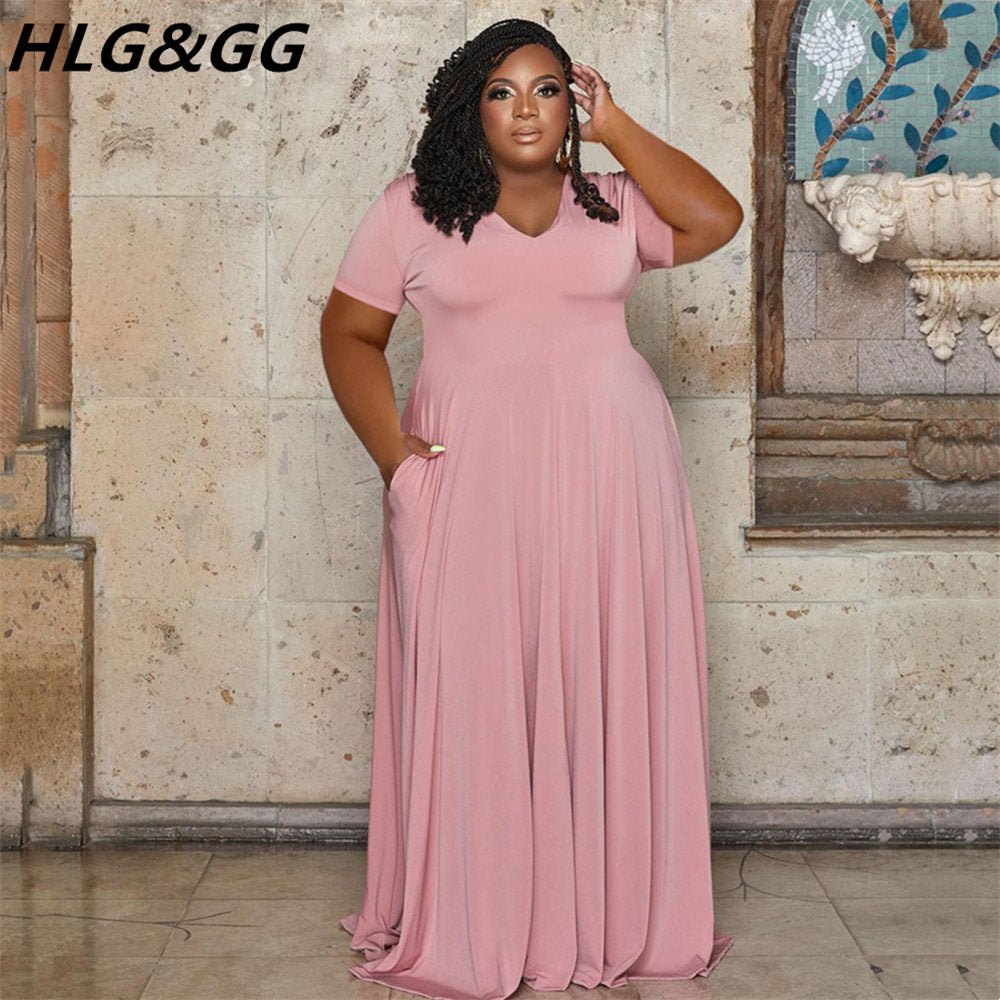 A-Line Long Plus Size Dress