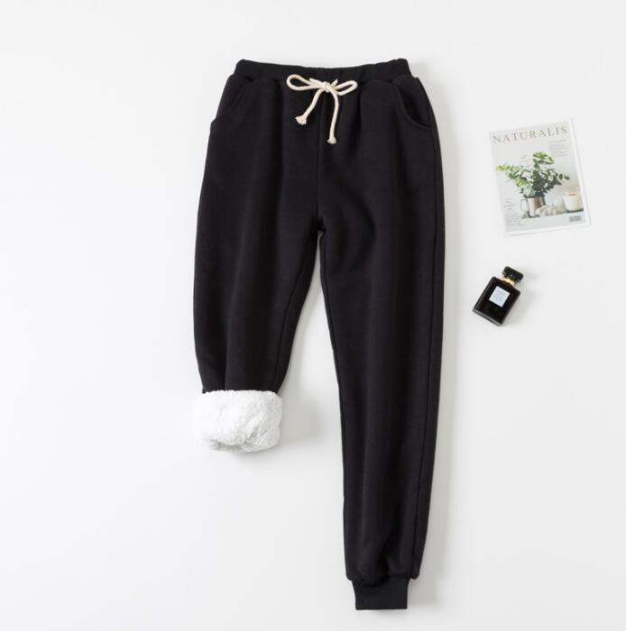 Winter Women Long Trousers Warm Thick Lamb cashmere Harem Pants