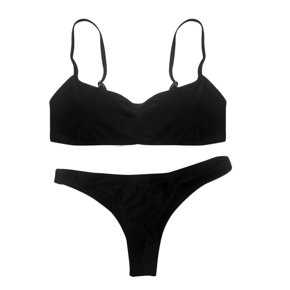 2019 new summer solid bikini set for women