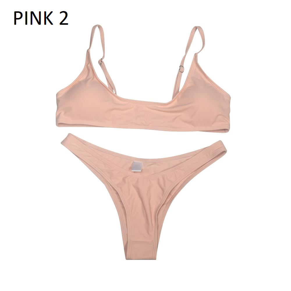 2019 new summer solid bikini set for women