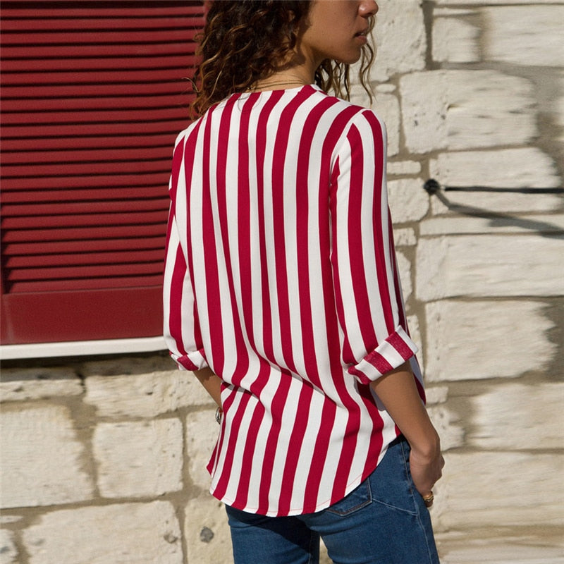 Striped blouse for women