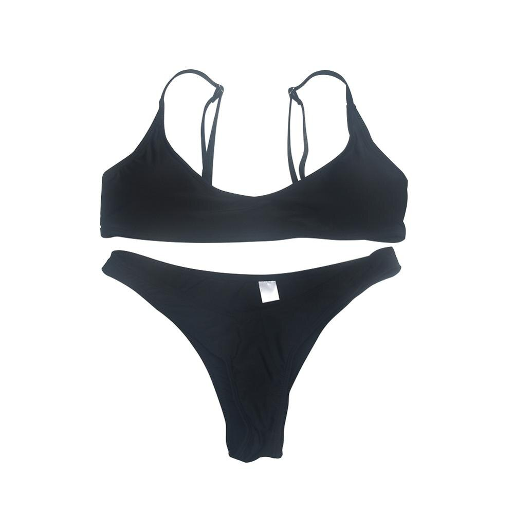 2019 new summer solid bikini set for women