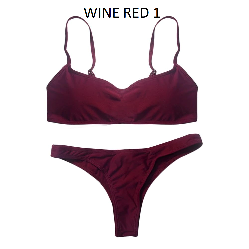 2019 new summer solid bikini set for women