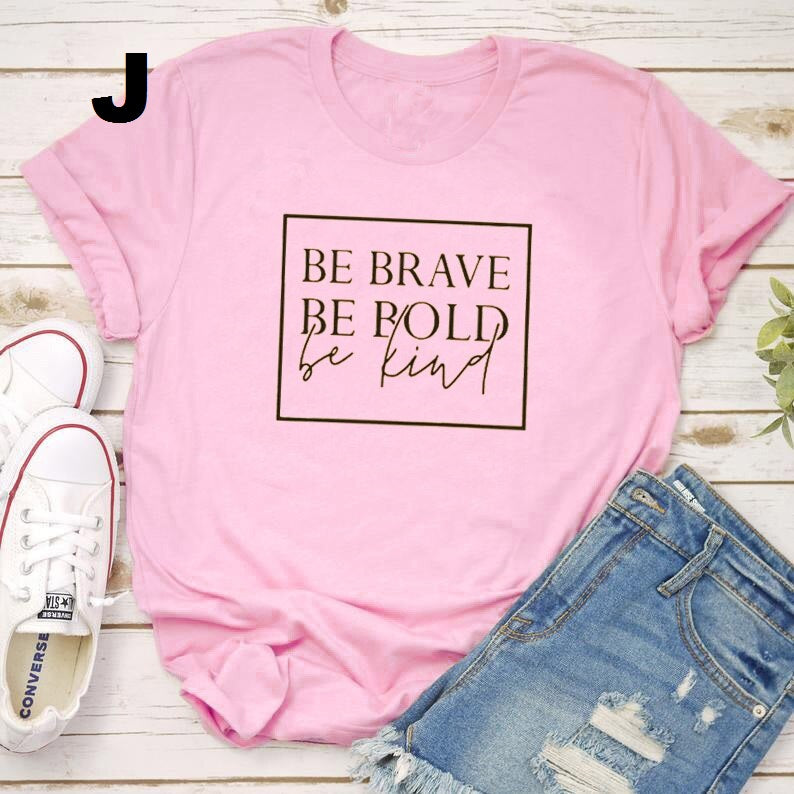 Be brave, bold be Christian women t-shirt