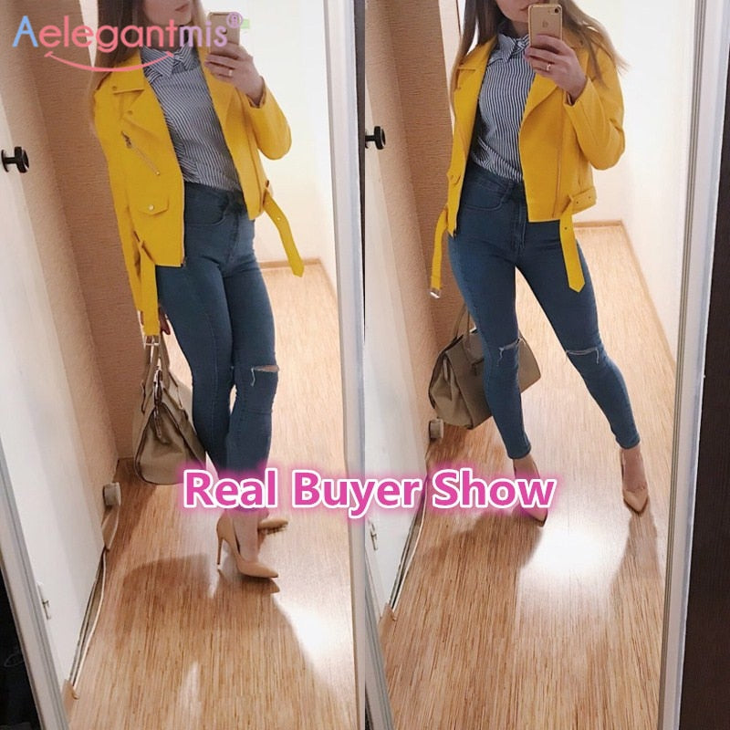 Autumn New Short Faux Soft Leather Jacket Women Fashion