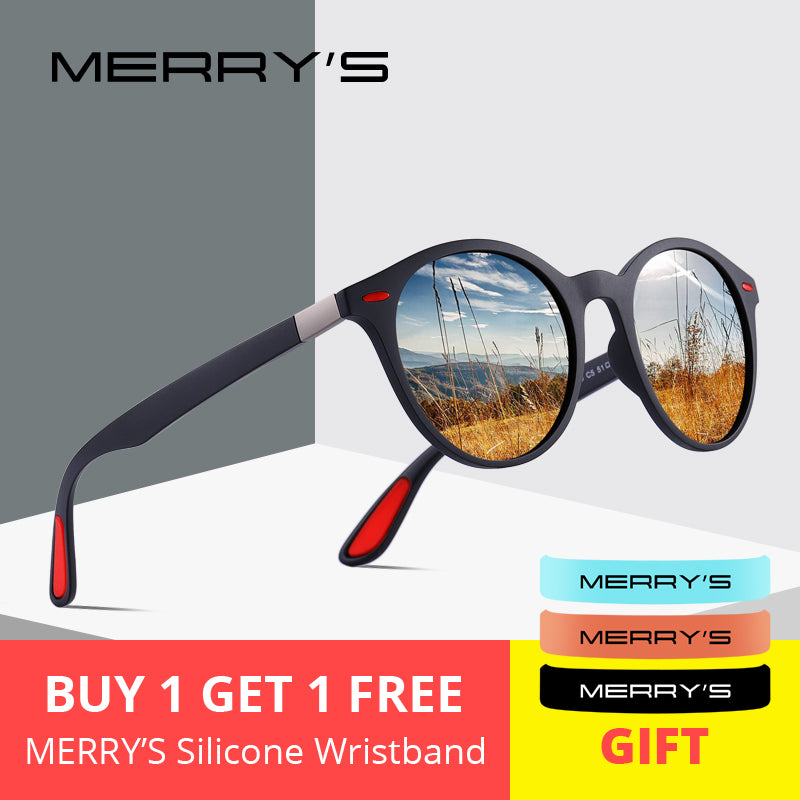 MERRYS DESIGN Men Women Classic Retro Rivet Polarized Sunglasses TR90 Legs Lighter Design Oval Frame