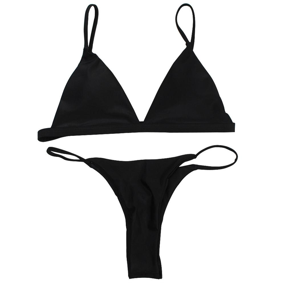 2019 new summer solid bikini set for women