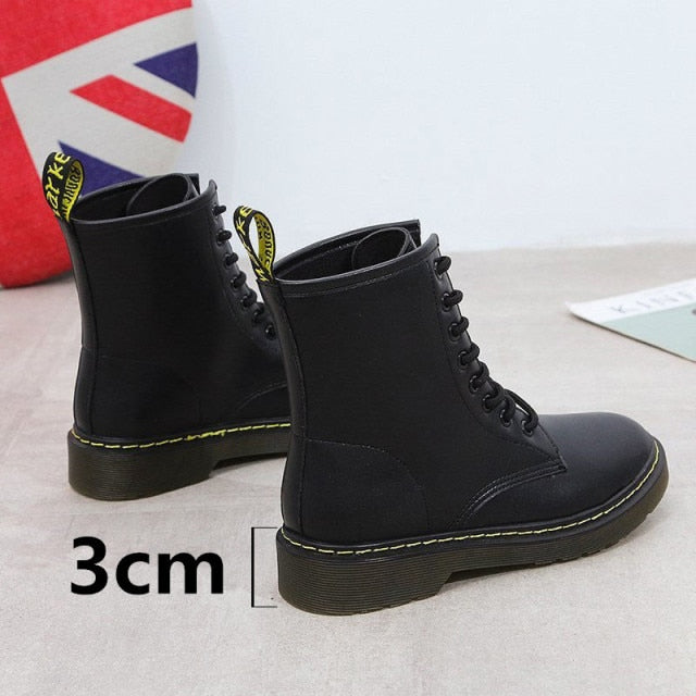 Size 35-40 Chunky Motorcycle Boots For Women Autum