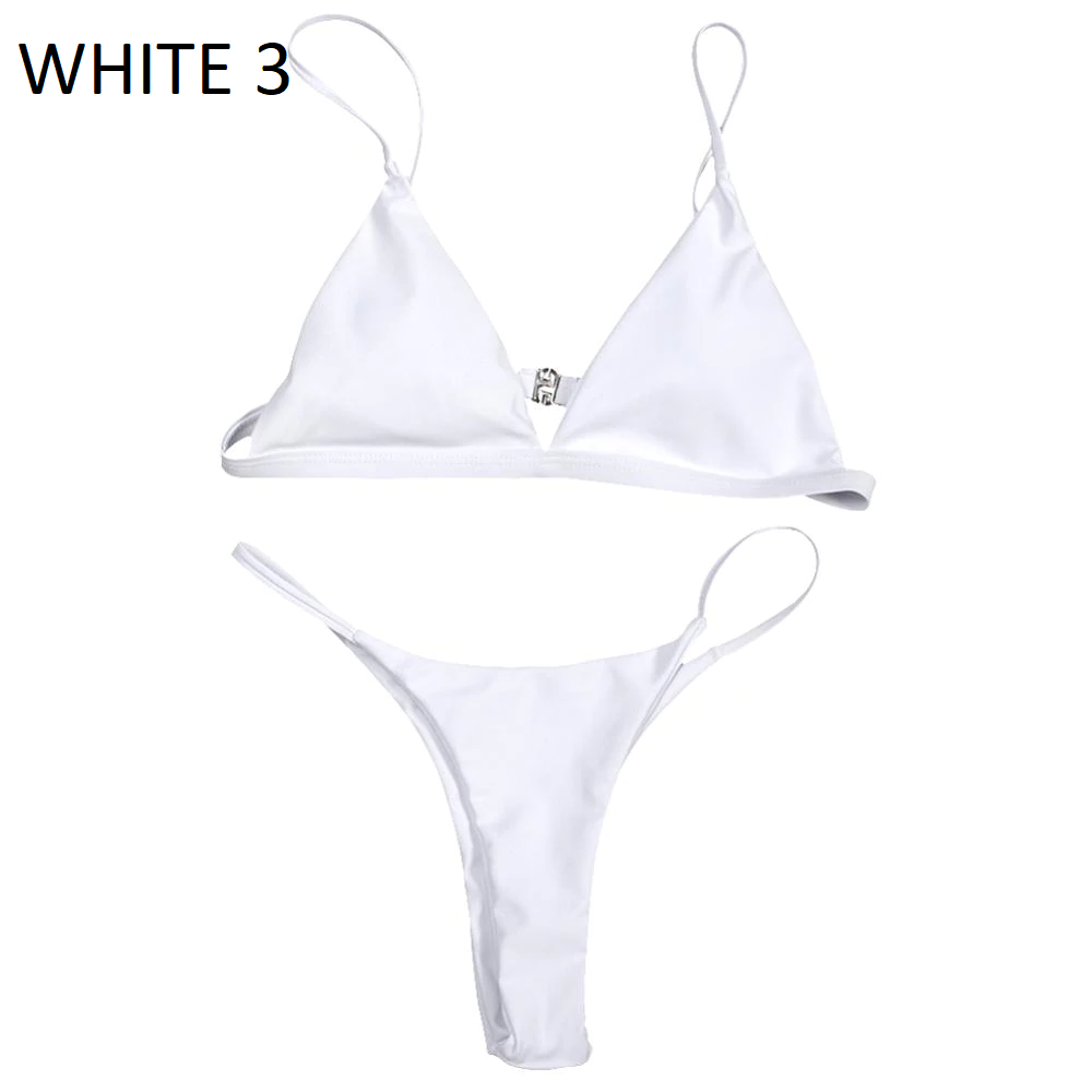 2019 new summer solid bikini set for women