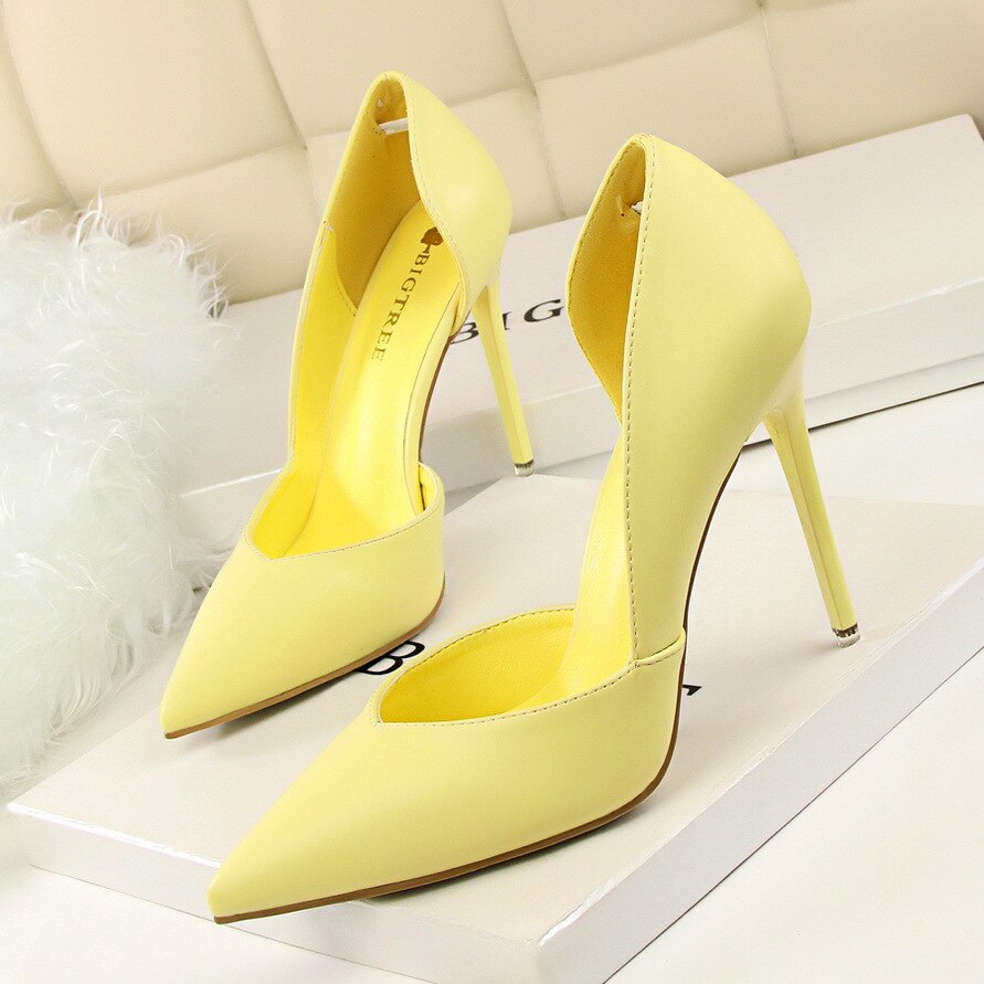 Women pumps 2021 pointed hollow shallow mouth wedding shoes