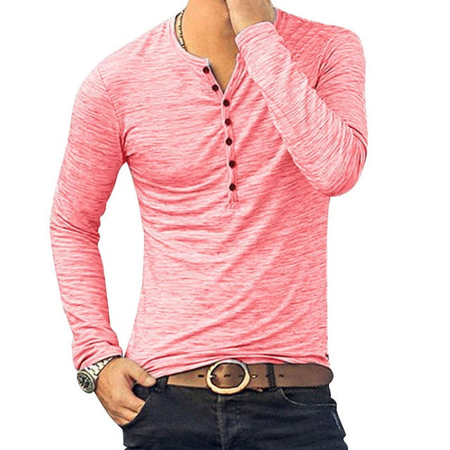 Tee Shirt V-Neck Long Sleeve