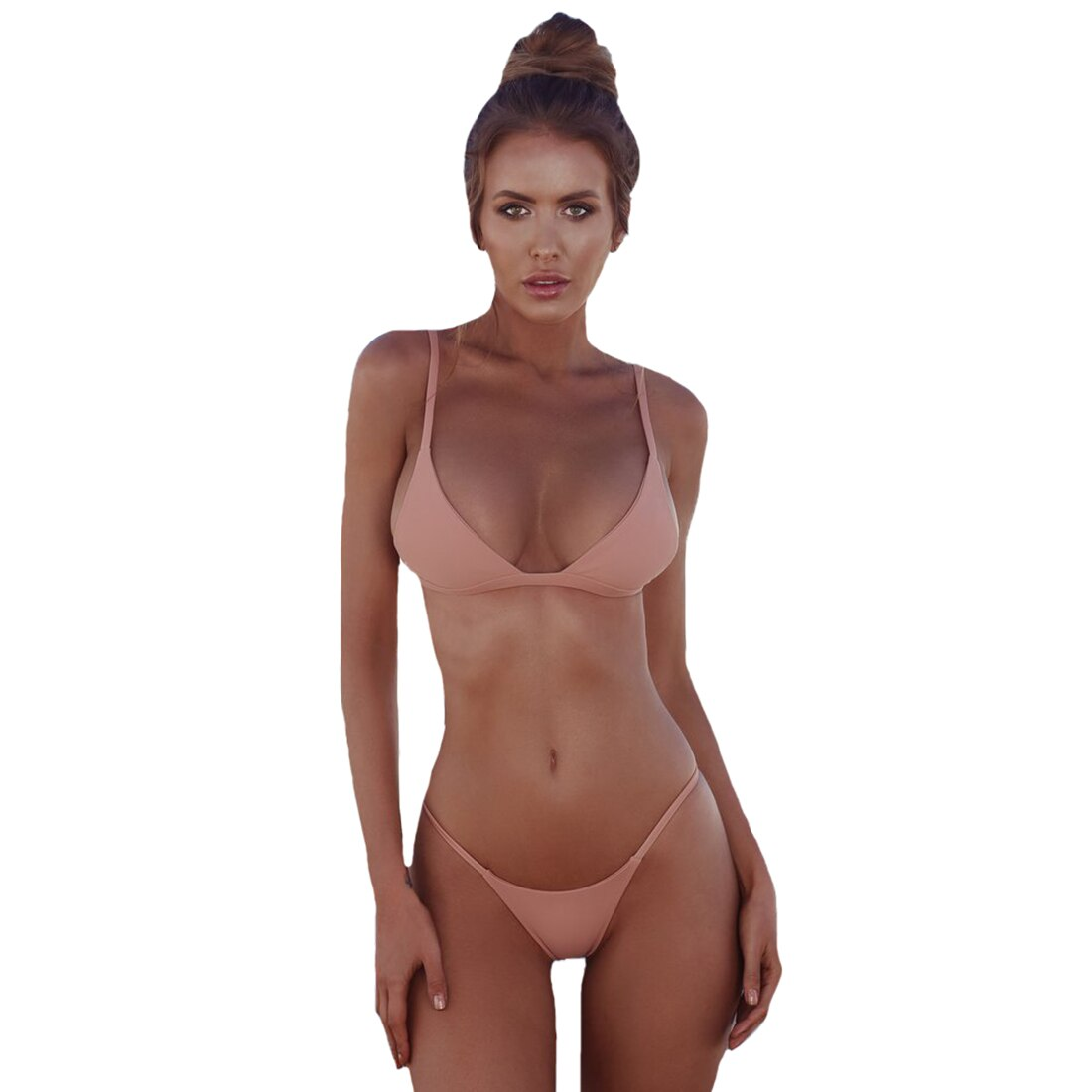 2019 new summer solid bikini set for women